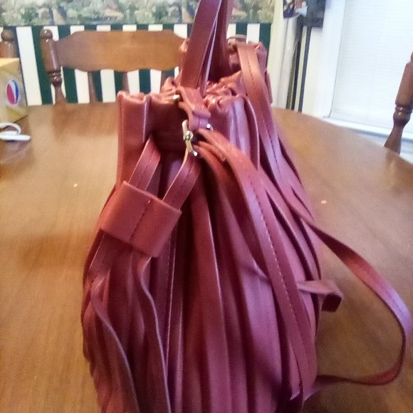 Burnt Orange Pleated Purse - Picture 6 of 13